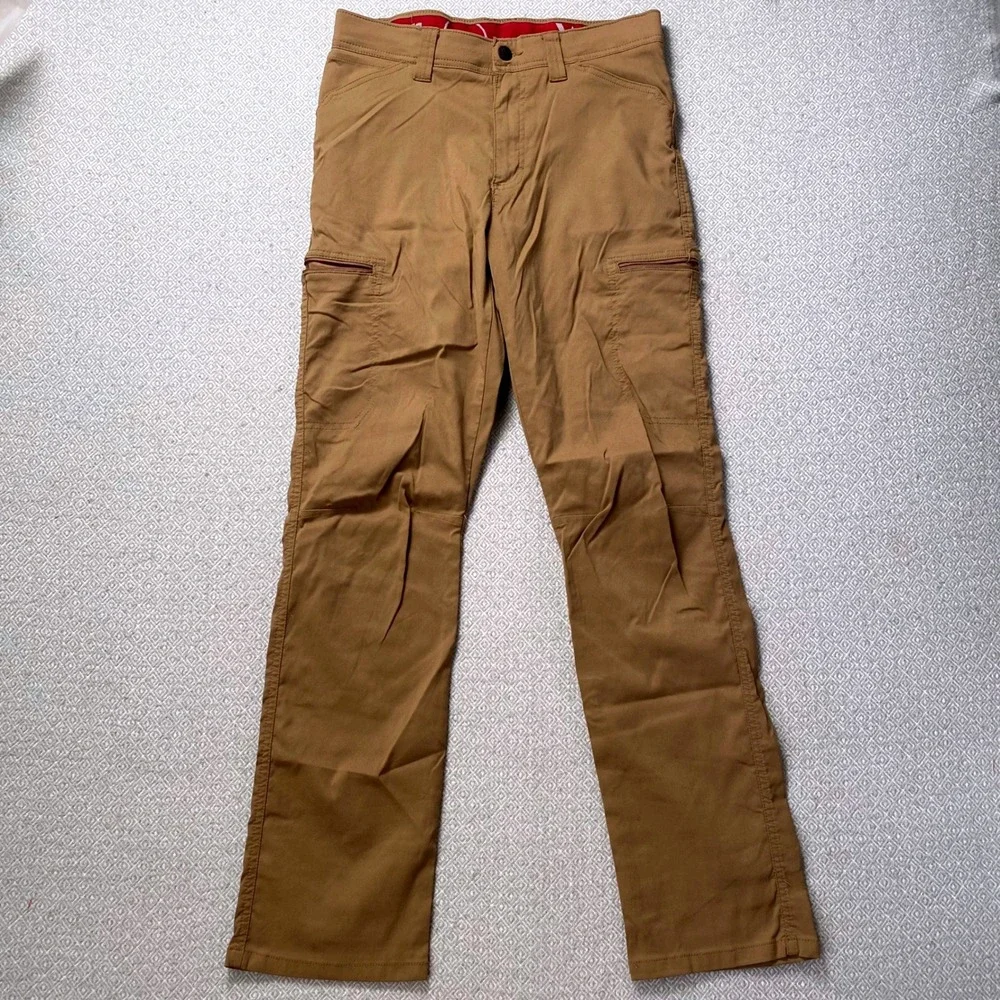 Wrangler Cargo‎ Pants Mens 30/30 Brown ATG All Terrain Gear Outdoor Stretch Slim